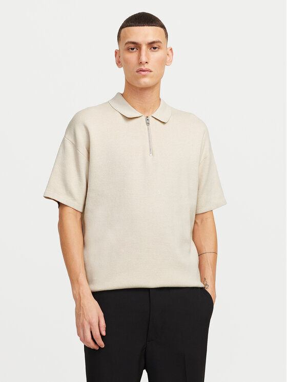Jack&Jones Jack&Jones Polo marškinėliai Troy 12269617 Smėlio Relaxed Fit