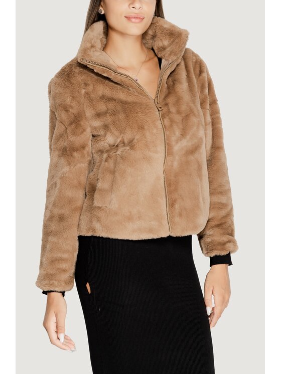 Jacqueline de Yong Jacqueline de Yong Cappotto Jdyesther Faux Fur Otw Qiq Marrone Slim Fit