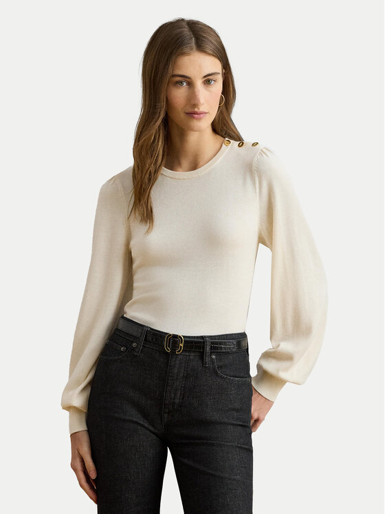 LAUREN RALPH LAUREN LAUREN RALPH LAUREN Megztinis 200980974002 Smėlio Relaxed Fit