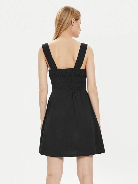 Brave Soul Brave Soul Sommerkleid LDRJ-627WINONA Schwarz Straight Fit