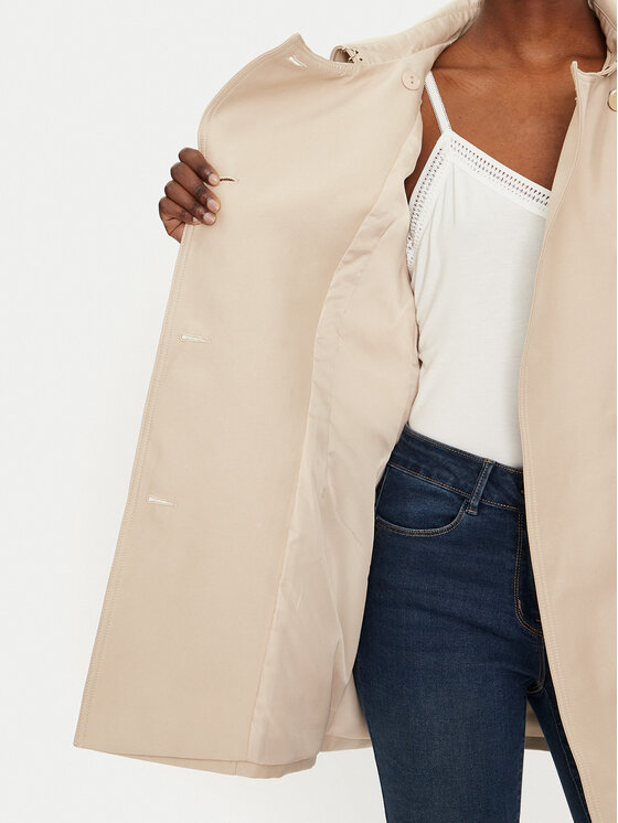 Morgan Morgan Trench 241-GLADIA Bej Slim Fit