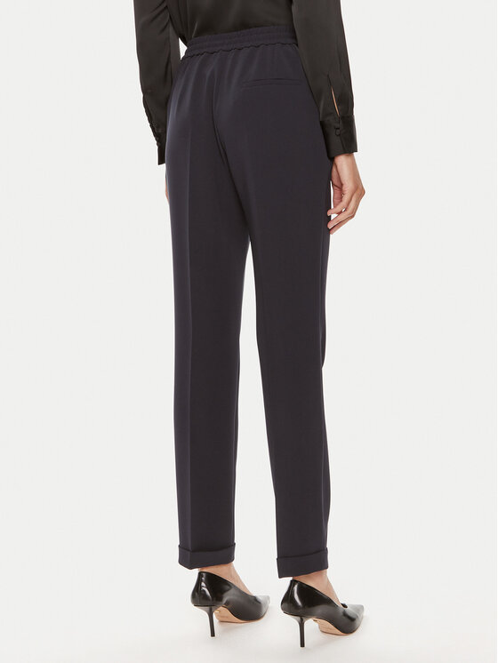 BOSS Boss Bavlnené nohavice Tariyanah 50490039 Tmavomodrá Regular Fit