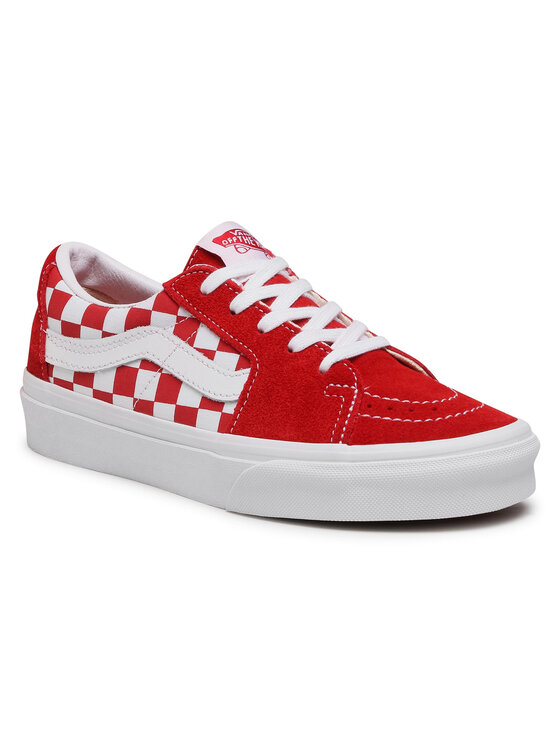 vans sk8 low red checkerboard