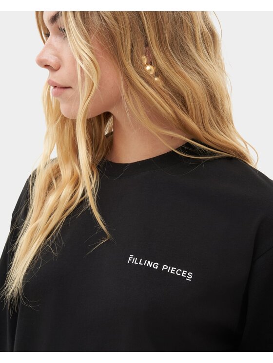 Filling Pieces Filling Pieces Sneakersy Filling Pieces T-Shirt Boxy Czarny L Czarny Boxy Fit