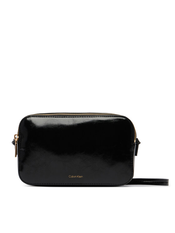 Calvin Klein Calvin Klein Ročna torba Foil Logo Glossy  LV04F3539G Črna