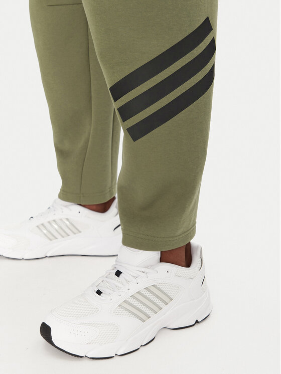 adidas adidas Sportinės kelnės Future Icons 3-Stripes JD4891 Žalia Loose Fit