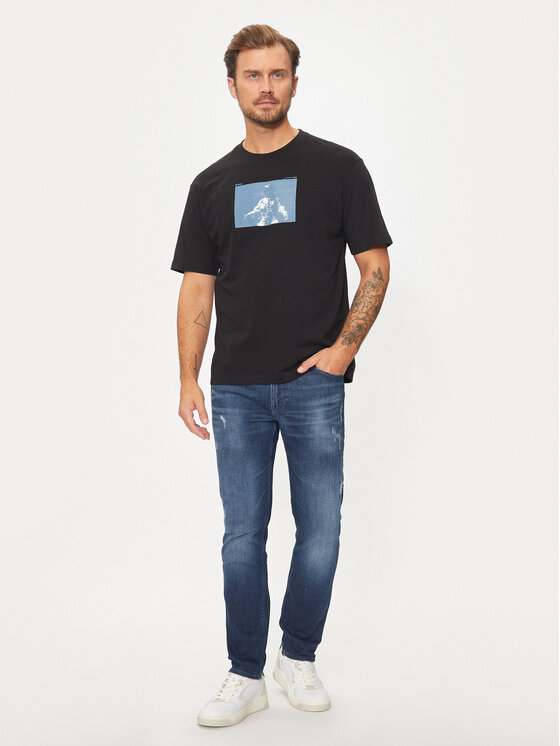 BOSS Boss T-shirt Astronaut 50528209 Crna Relaxed Fit