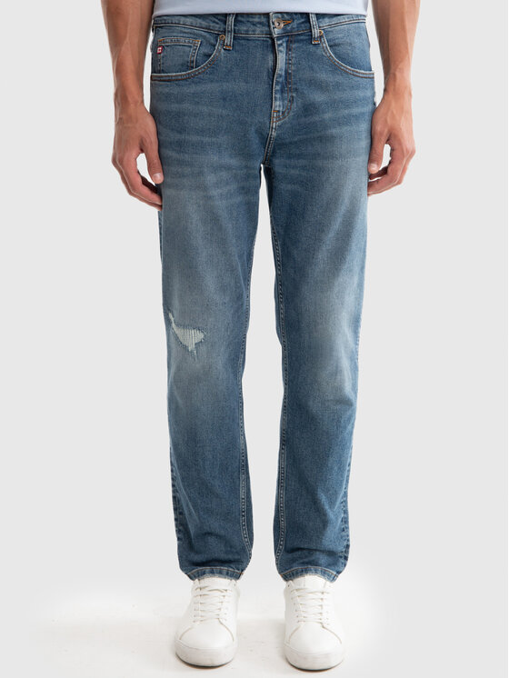 BIG STAR BIG STAR Jeansy ATES Niebieski Tapered Fit
