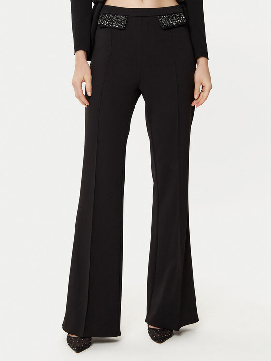 Rinascimento Pantaloni di tessuto CFC0121872003 Nero Regular Fit, taglia : M