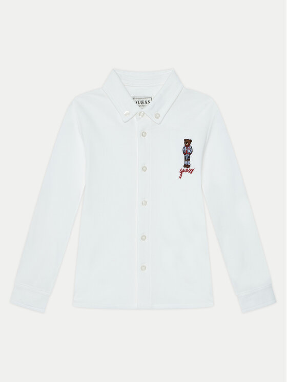 Guess Guess Сорочка N5RP01 KAPY0 Білий Regular Fit