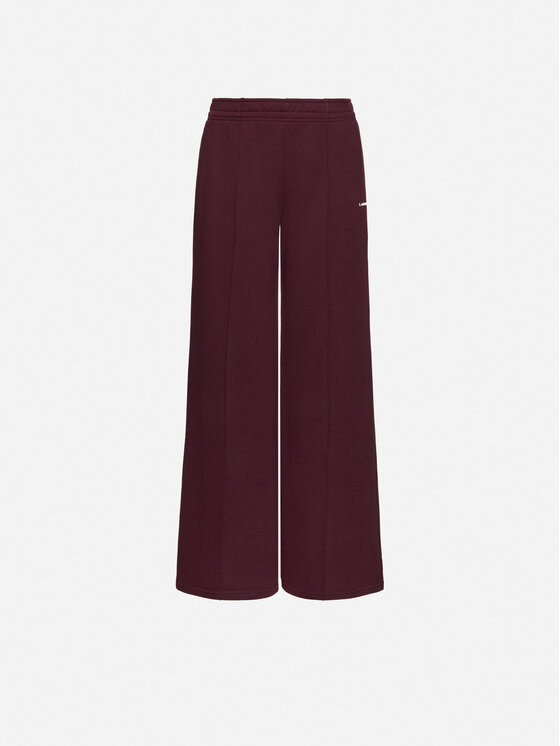 La Mania La Mania Teplákové nohavice APOLLO Bordová Basic Fit