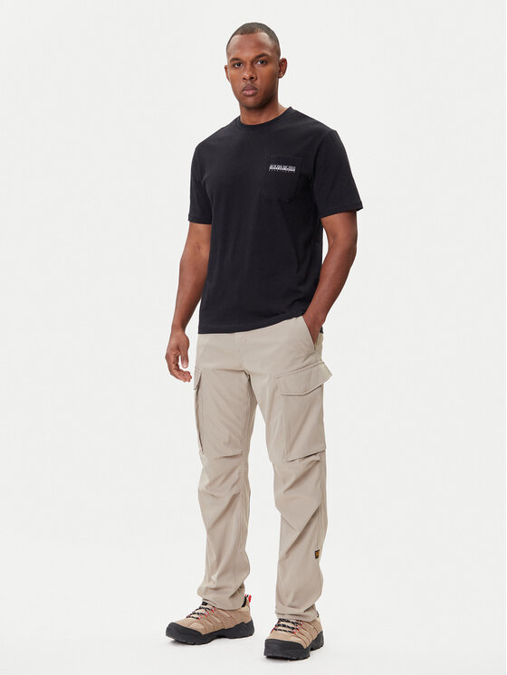Napapijri Napapijri T-krekls S-Fanes NP0A88SE Melns Regular Fit
