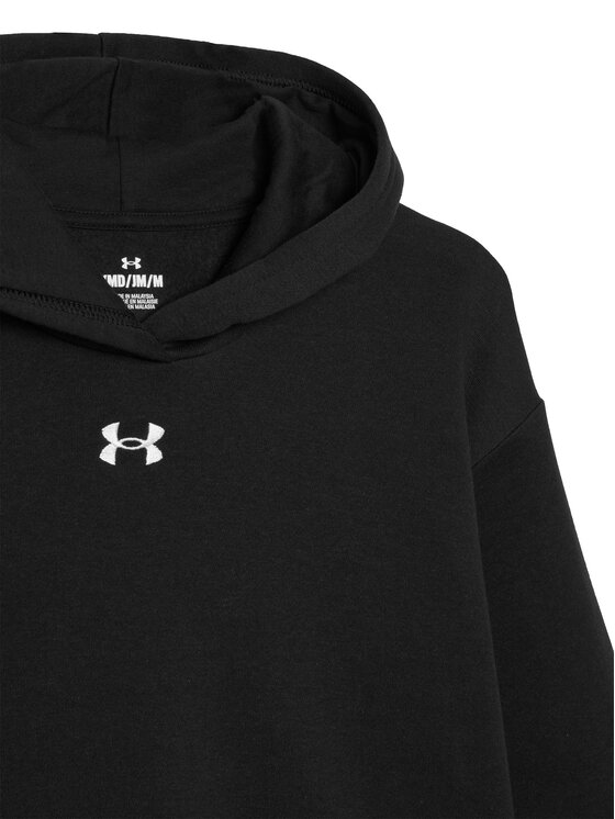 Under Armour Under Armour Bluza Ua Rival Fleece Crop Hoodie 1379517 Czarny Loose Fit