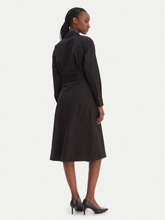 BOSS BOSS Rochie tip cămașă Drepill 50553673 Negru Regular Fit