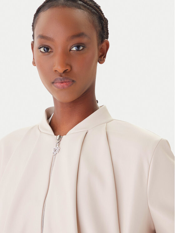 Rinascimento Rinascimento Jacke aus Kunstleder CFC0127530003 Beige Relaxed Fit