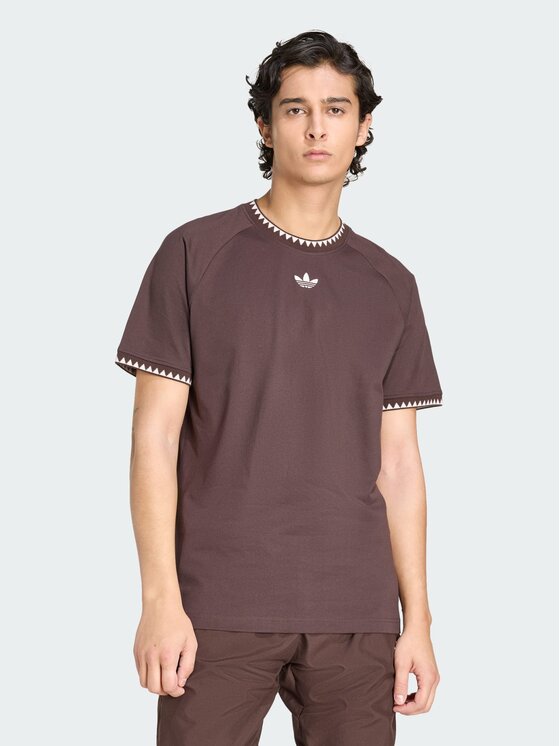 adidas adidas T-Shirt 161976 Brązowy Slim Fit