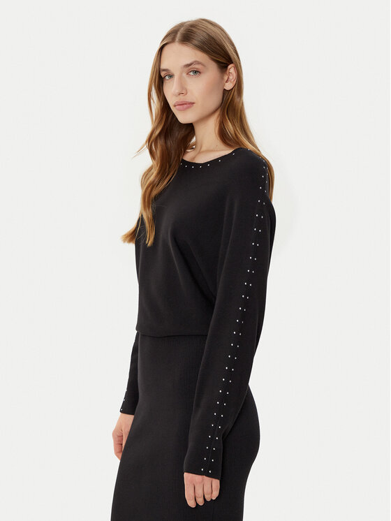 Morgan Morgan Kootud kleit 242-RMLIDO Must Slim Fit