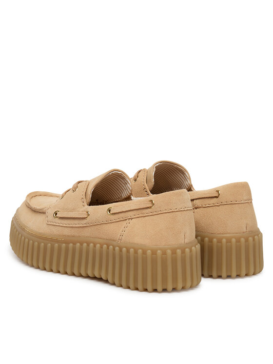 Clarks Clarks Półbuty Torhill Boat 26186301 Beżowy