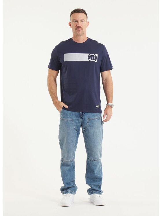 PITBULL PITBULL T-Shirt AUTOMATIC Granatowy Regular Fit