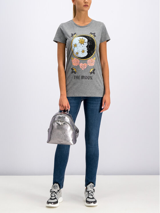 Silvian Heach Silvian Heach T-Shirt CVA19387TS Szary Regular Fit