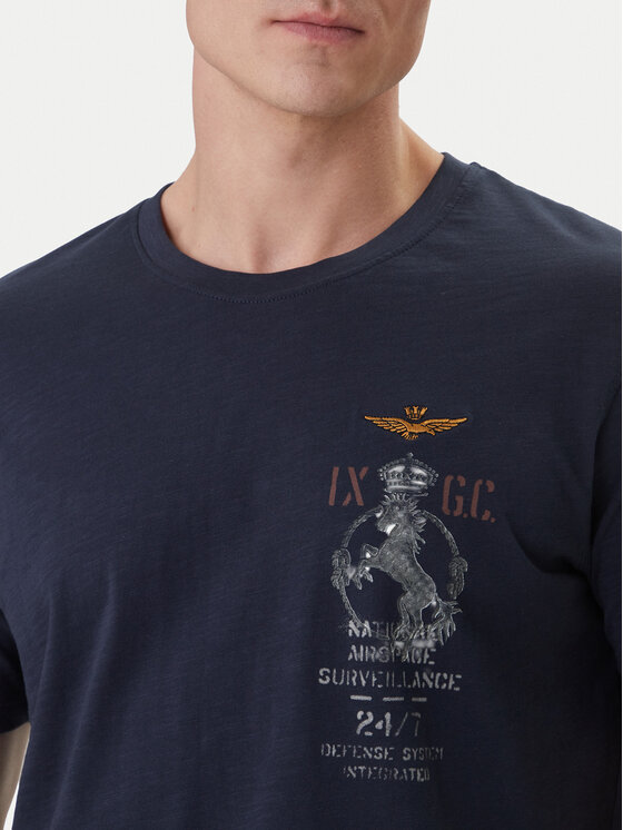 Aeronautica Militare Aeronautica Militare T-Shirt 261TS2543UJ00686 Granatowy Regular Fit
