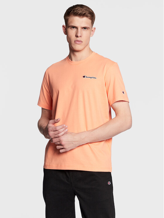 Champion Tricou Small Script Logo Embroidery 218006 Portocaliu Regular Fit