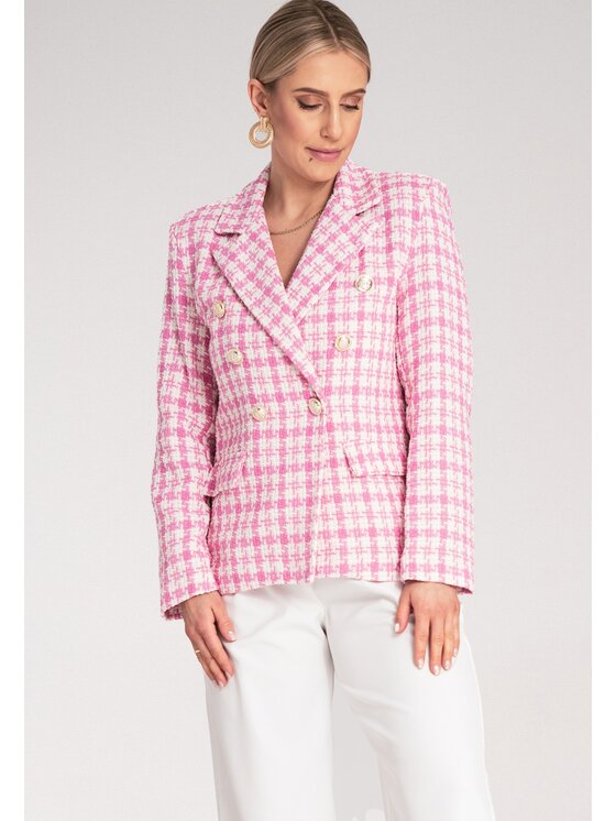FIGL FIGL Marynarka M1130 Różowy Regular Fit