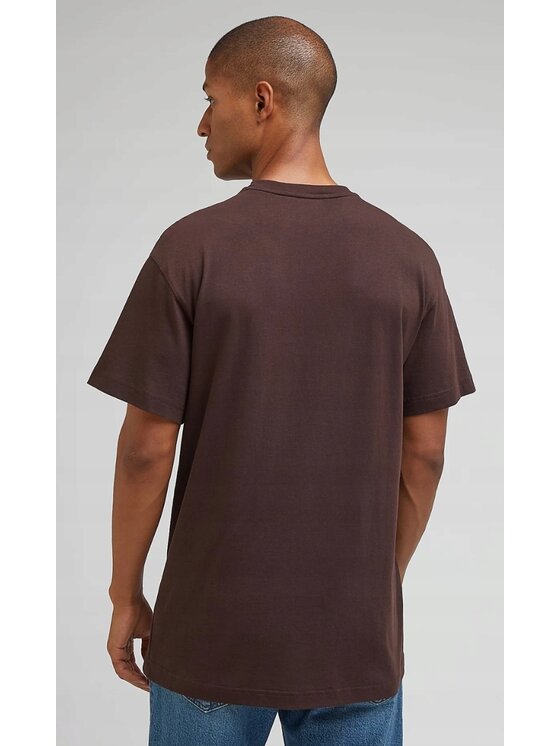 Lee Lee T-Shirt SS Tee Brązowy Relaxed Fit