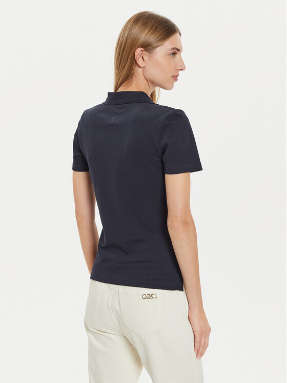 Tommy Hilfiger Tommy Hilfiger Polo WW0WW43609 Tumši zils Slim Fit