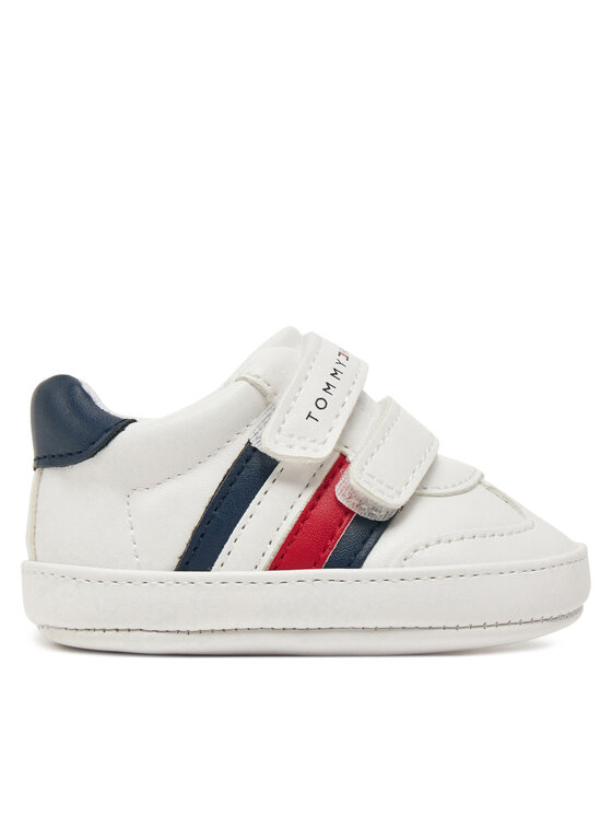 Tommy Hilfiger Tommy Hilfiger Sneakersy Stripe Low Cut Velcro T0B9-33831-1433 Biały