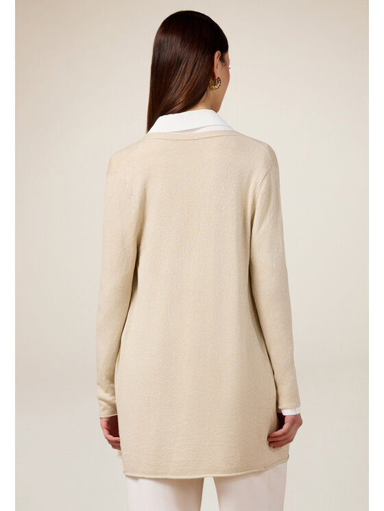 Oltre Oltre Cardigan M295J005030N012 Écru Regular Fit