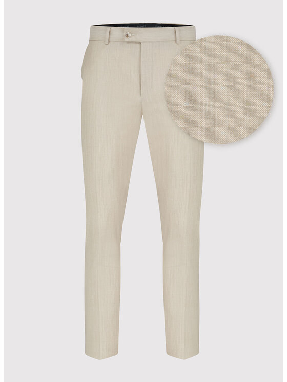 Pako Lorente Pako Lorente Spodnie garniturowe P22SP-6G-025 Beżowy Slim Fit