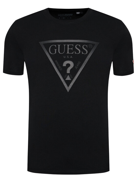 Guess Guess Póló Ss U1GA06 J1311 Fekete Regular Fit