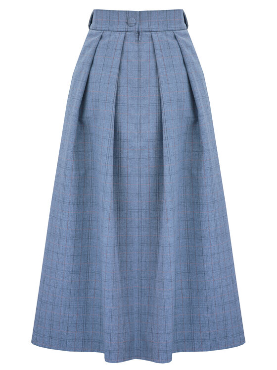 Kasia Zapała Kasia Zapała Spódnica midi Dolores Szary Slim Fit
