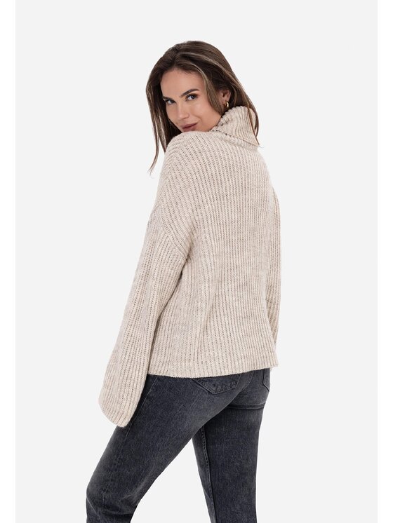 LAURELLA LAURELLA Sveter Laurella 6TU004101 Écru Regular Fit