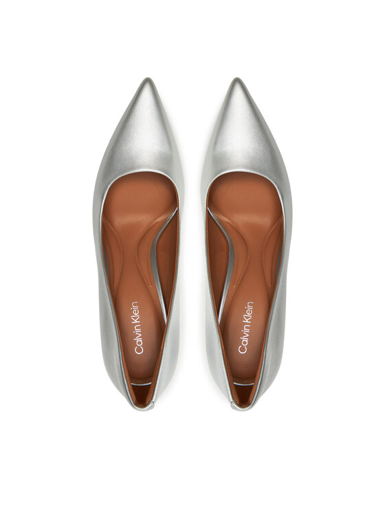 Calvin Klein Calvin Klein Štikle Heel Pump 90 - Met HW0HW02431 Srebrna