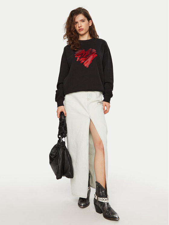 KARL LAGERFELD KARL LAGERFELD Світшот A1W20045 Чорний Regular Fit