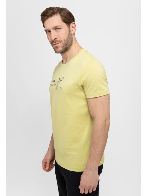 Volcano Volcano T-Shirt T-TOURING Zielony Regular Fit