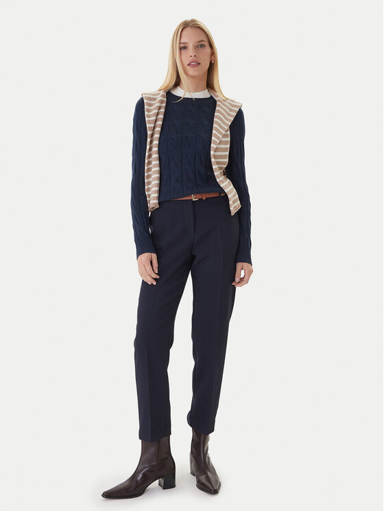 Tommy Hilfiger Tommy Hilfiger Pulover WW0WW43586 Bleumarin Regular Fit