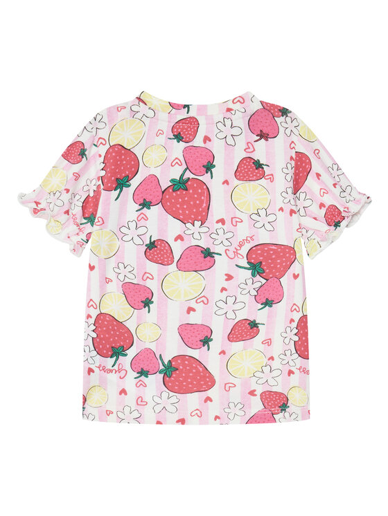 Guess Guess Komplet t-shirt i spodenki A6GG02 K6YW4 Różowy Regular Fit