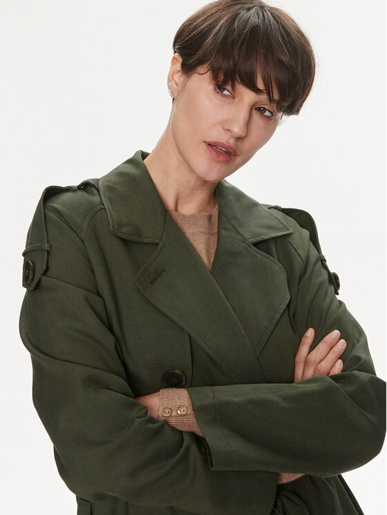 Selected Femme Selected Femme Trenčkot New Bren 16082403 Zelena Regular Fit