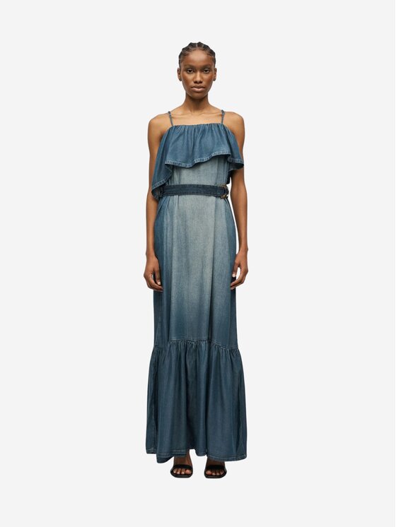 PINKO PINKO Vestito da giorno CHIARODILUNA ABITO LIGHT FLOWY Blu Regular Fit