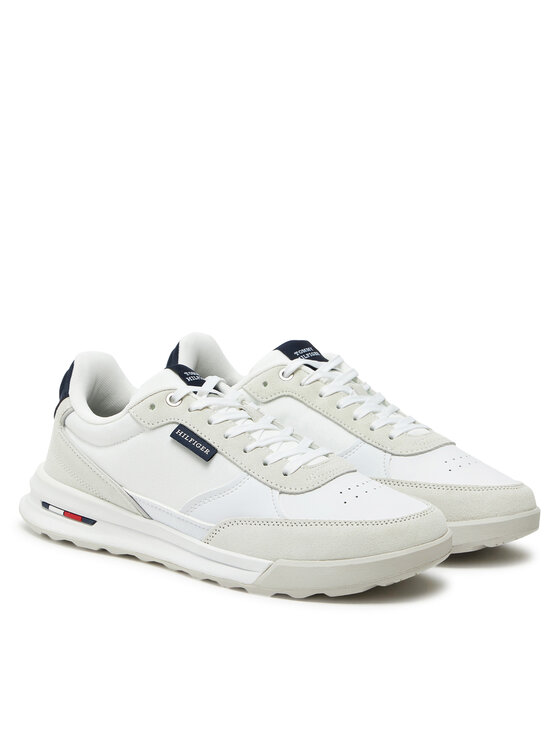 Tommy Hilfiger Tommy Hilfiger Laisvalaikio batai Retro Runner Mix Rwb FM0FM05371 Balta