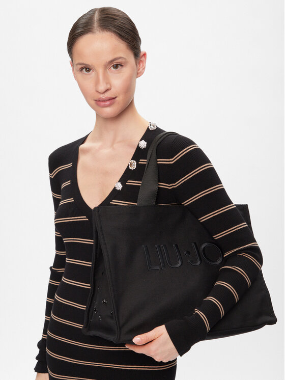 Liu Jo Liu Jo Handtasche L Tote Printed Canvas 2A4023 T0300 Schwarz