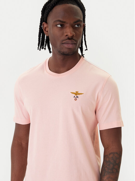 Aeronautica Militare Aeronautica Militare Tričko 261TS1580UJ00372 Ružová Regular Fit