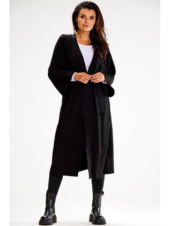 Awama Awama Cardigan A617 Nero Basic Fit