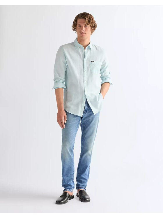 Wrangler Wrangler Koszula 1 PKT SHIRT Niebieski Regular Fit