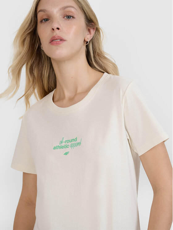 4F 4F T-Shirt MIDSHOP TEXTILE Biały Regular Fit