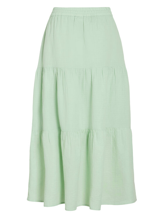 Vila Vila Maxi szoknya Lania 14105428 Zöld Regular Fit