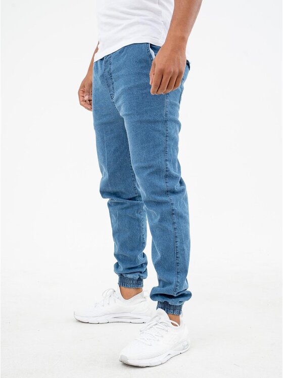 Marvel Marvel Jeansy Spodnie Jeansowe Jogger Męskie Jasne Niebieskie Marvel Promo Punisher Small Logo XL Niebieski Regular Fit